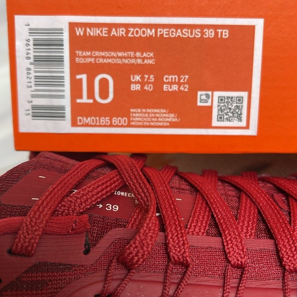 NIKE WMNS AIR ZOOM PEGASUS
TEAM CRIMSON/WHITE-BLACK DM0165-600 SNEAKERS - Picture 16 of 16